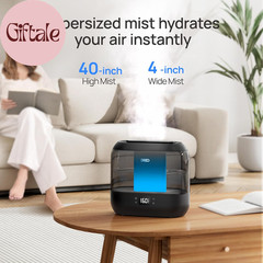 Smart Humidifiers for Bedroom, Top Fill 4L Supersized Humidifier Large Room with