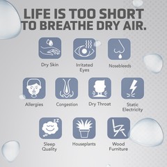 PureGuardian H4810AR Ultrasonic Warm and Cool Mist Humidifier for Bedrooms,