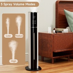 Large Room Humidifier 9L Tank 600 sq ft 48H Run Time Top Fill w/ Remote