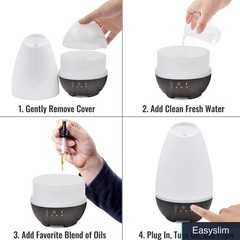 Essential Oil Diffuser 500ML Cool Mist Humidifier 7 LED Lights Timer