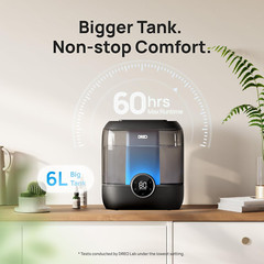 Smart Humidifiers for Bedroom, 6L Top Fill Supersized Cool Mist Humidifier for L