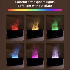 Umidificador de ar, Difusor colorido do aroma de chama criador de fresco Air