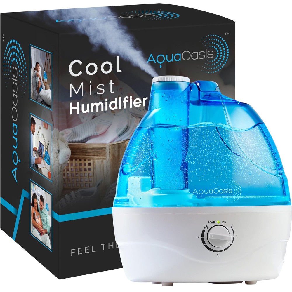 AquaOasis® Cool Mist Humidifier (2.2L Water Tank) Quiet Large, White