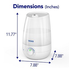 Vicks Cool Mist Ultrasonic Humidifier 1 Gallon 400 Sq Ft FREESHIP