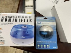 Crane Ultrasonic Cool Mist Humidifier & Homedics Personal Humidifier Brand New