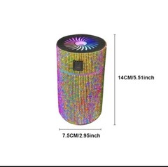 Luxury Rhinestone Car Diffuser Humidifier With Led