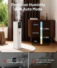 2.4 Gal/9L Humidifier for Bedroom, Large Room 500Ft², Cool Mist Air Humidifiers