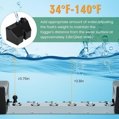 ✅ Ultrasonic Mist Maker Fogger 12 Head(9000Ml/H), 110V 400W Power Water Proof Ul