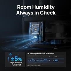 DREO 6L Top Fill Humidifiers for Bedroom, 60H Runtime 28 dB Quiet Black