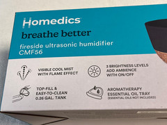 Homedics Breathe Better Fireside Ultrasonic Humidifier CMF56 – Sealed New in Box