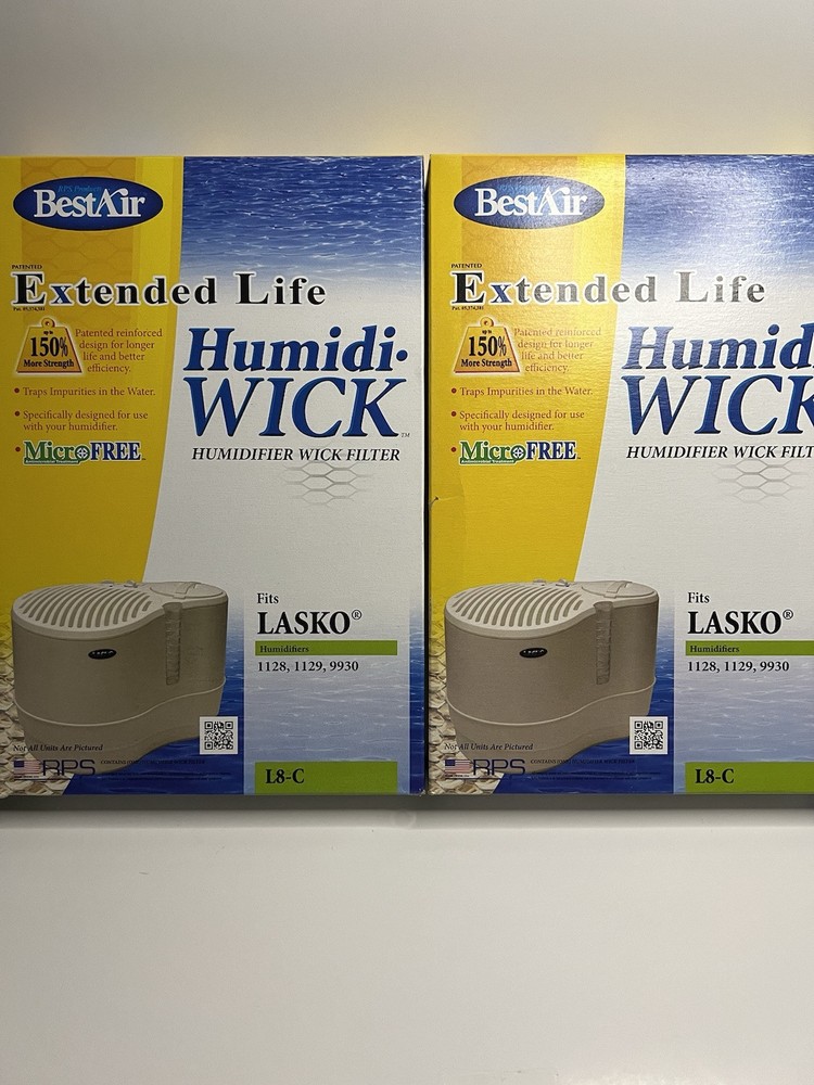 Lot Of 2 BestAir Extended Life Humidifier Wick Filter L8-C Lasko 1128 1129 9930