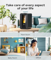 6L Humidifiers for Bedroom, Cool Mist Top Fill Humidifier with Aroma Diffuser, H