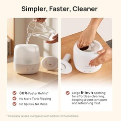 Cool Mist Humidifier 2 Liter 25H Ultrasonic Quiet BPA Free Auto Shut Off
