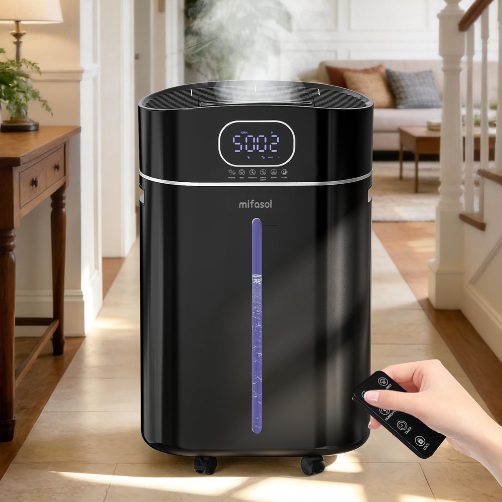16L Warm Cool Mist Humidifier 1500sqft Flame Light