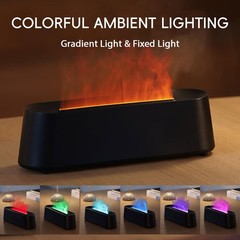 YALEDI Essential Oil Diffuser, Fireplace Flame 10.7 x 3.03 x 3.11 in, Black