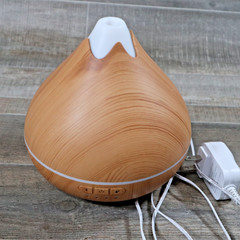 Ultrasonic Essential Oil Diffuser Humidifier Wood Grain Wall Adaptor Tabletop