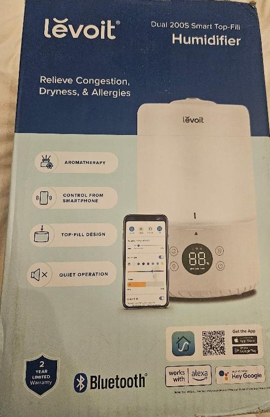 Levoit Dual 200S Smart Top-Fill Ultrasonic Humidifier 0.8Gal WiFi App Alexa NEW!
