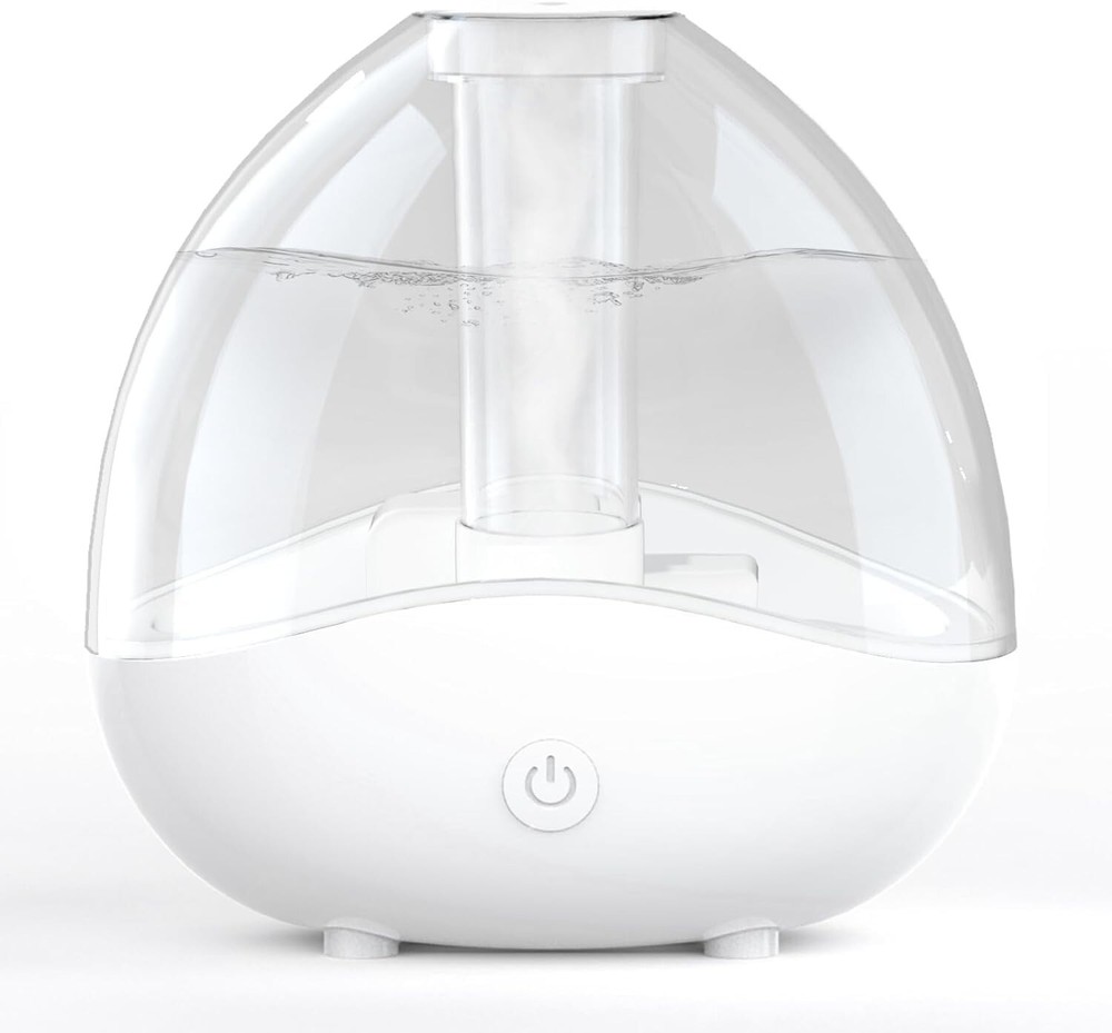 Ultrasonic Humidifier, WHITE – Quiet Removable Tank Up to 24 Hrs Per Fill
