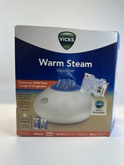 Vicks V150 Series Warm Mist Vaporizer 1.5 Gal Filterless Night Light White/Blue