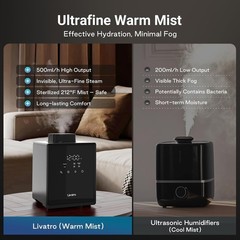 Stainless Steel 3L Warm Mist Humidifier with Sleep Mode – Auto Clean Function