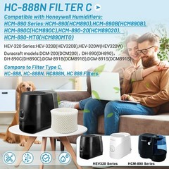 4 Pack Humidifier Wicking Filters – Compatible with Honeywell & Duracraft Models