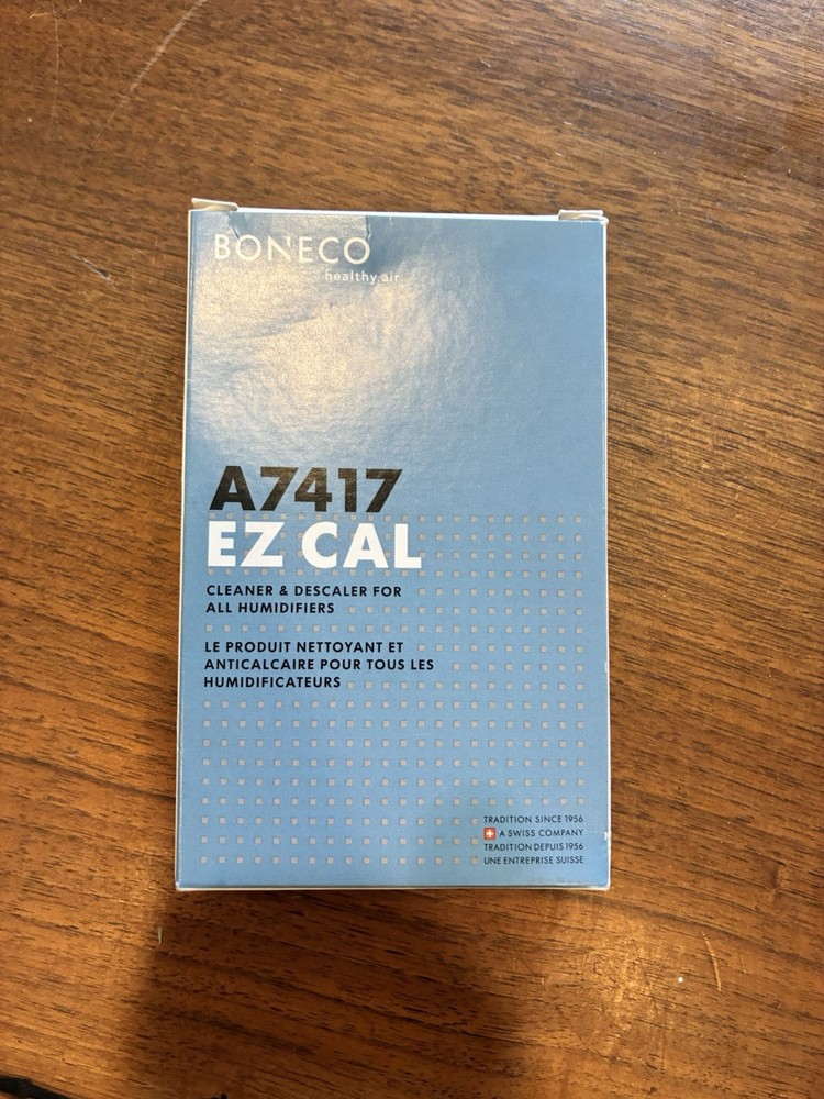 Boneco A7417 EZ Cal Humidifier Cleaner and Descaler/NIB/Box Of 3 Packets!