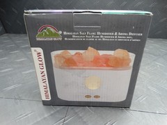 WBM Salt Aroma Flame Humidifier Diffuser 6.6in Orange Glow Table Lamp NL-008