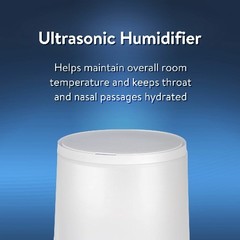Equate Ultrasonic Humidifier, Diffuser, Cool Mist, Visible Mist, Filter-Free