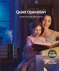 Humidifiers for Bedroom, Cool Mist Humidifiers for Babies, 1.7L Quiet