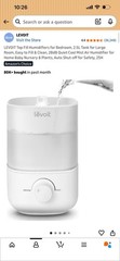 Brand New In Box LEVOIT Top Fill Humidifier Amazon White Unopened 2.5L Quiet Air