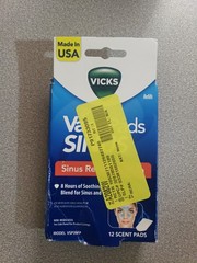 Vicks Vapo Pads Sinus Throat Relief Unique 12 Scent VSP39FP 8HRS DAMAGED BOX