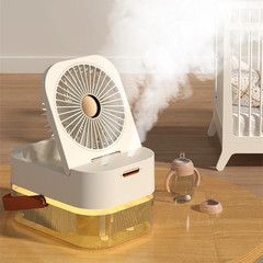 Wireless Humidifier with Fan 2.5L Large Capacity Water Mist USB Portable Air Con