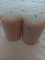 LtYioe H2O Mini Ultrasonic Humidifier Set of 2, Portable USB, Pink