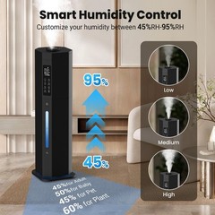 Dual Function 9L Humidifier – Top Fill, Whisper-Quiet & Adjustable Mist Levels