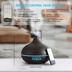 Diffuser For Home 550ml Essential Oil Diffuser Remote Control Ultrasonic Humidif