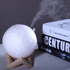 3D Moon Lamp Air Humidifier Diffuser Aroma Essential Oil USB Home Purifier Light