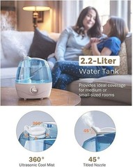 Cool Mist Humidifiers, Quiet Ultrasonic Humidifiers for Bedroom, Easy to Clean