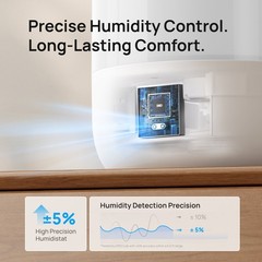 Cool Mist Humidifier for Room, 3.7L Top-Fill & 35H Runtime Ultrasonic Humidifier