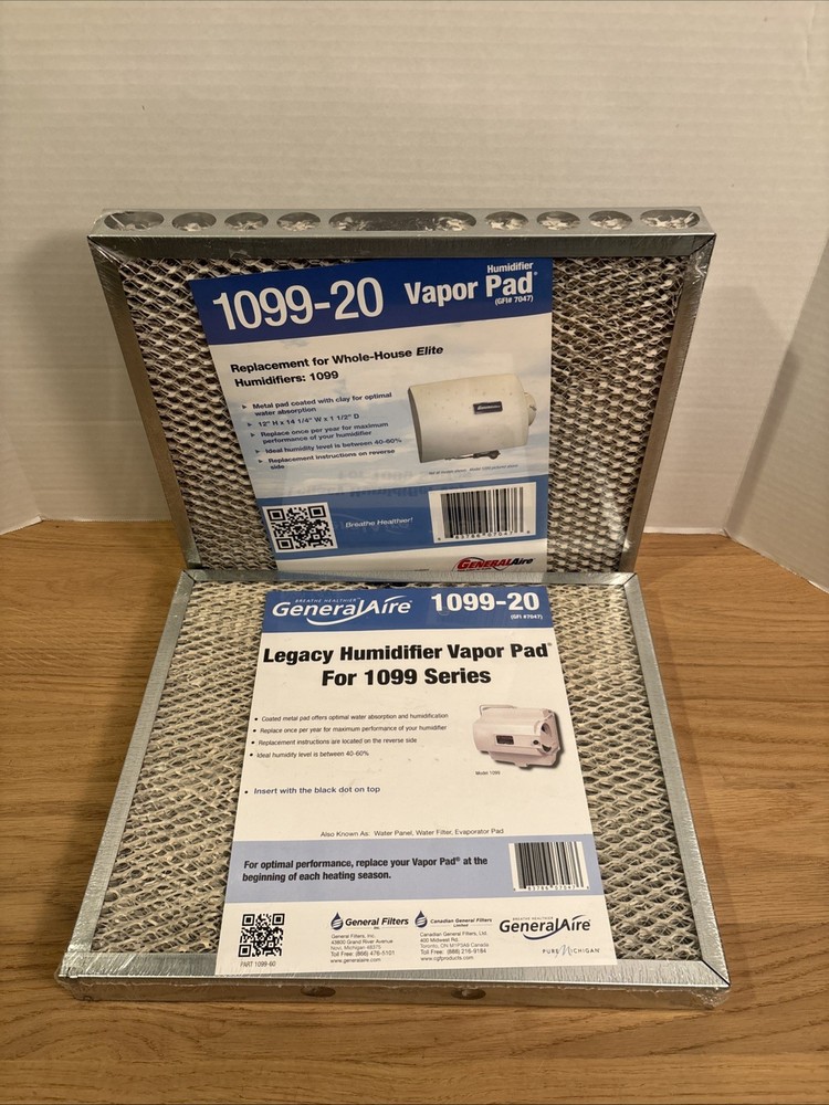 2 Pack GeneralAire 1099-20 Humidifier Water Filter,Gray