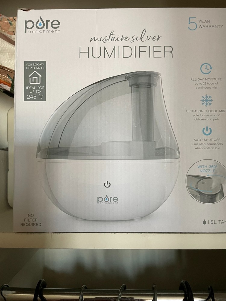 pure mistaire silver ultrasonic cool mist humider