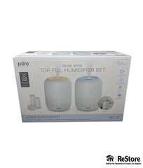 Pure Enrichment Easy Top Fill Humidifier Set Bundle 2 Pack, 3L Tank