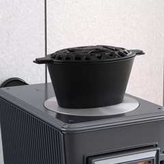 Woodstove Steamer Stove Humidifier Cast Iron Lattice Top Rust Resistant 2.3 Q…