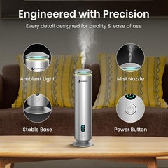 GentleJet MajesticMist Waterless Essential Oil Diffuser WiFi App 1000 Sq Ft