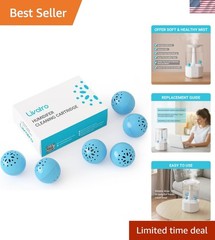 Blue Humidifier Cleaning Balls, 30-Day Tank Care, 6 Pack | Blue 1.38-inch tan…