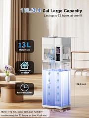 13L Ultrasonic Humidifier Cool Warm Mist 800ft² 72H Timer