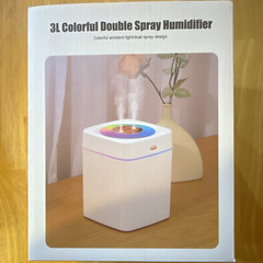 3L Double Spray Humidifier A7 White Night Light Aromatherapy Quiet 5V