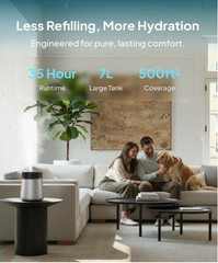 (NEW) Livatro 7L Ultrasonic Stainless Steel Cool Mist Humidifier_7 Color LED