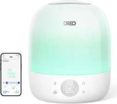 DREO Humidifiers for Bedroom – 30H Max Runtime & RGB Night Light & Sleep Trainer