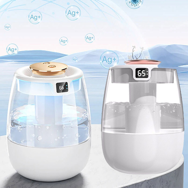 1.3L Ultrasonic Humidifier: Dual-Mist, Top-Fill, LED Light – Ideal for Bedrooms