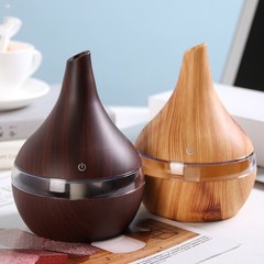 Wood Grain Cool Mist Humidifier USB Air Diffuser Home Office Bedroom